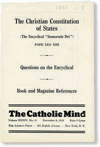 The Catholic Mind, Vol. XXXIV, no. 21, November 8, 1936