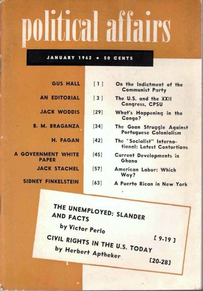 Political Affairs, Vol. XLI No. 1, January 1962