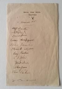 An Autographed Hotel Letter Head of the Arsenal Football Team 1931-32 by Anon - 1932