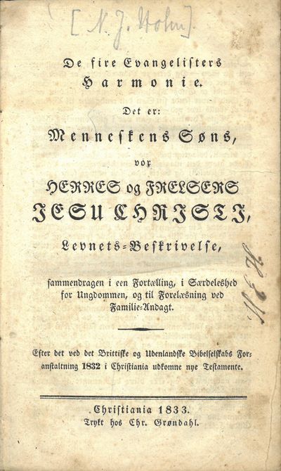 De fire Evangelisters Harmonie. Det er :…