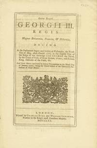 An Act to enable the Governor, Council, and Assembly of His Majefty's Colony of New York, to pass an Act of Assembly for creating and issuing upon Loan Paper Bills of Credit to a certain Amount by ANONYMOUS - 1770 - from Attic Books (SKU: 3351)