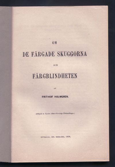 Om de färgade skuggorna och färgblindheten.