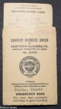 Cannery Workers Union of Northern Alameda, American Federation of Labor, No. 20905 / Jardin, Minnie / Membership Book