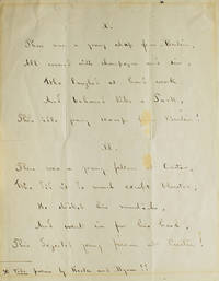 Manuscript poem "A Vision of Judgement". 10 lines. Unsigned