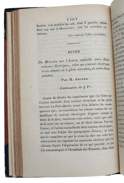 Mémoire présenté á l'Académie Royale des Sciences, le 2 octobre 1820, où se trouve compris le résumé de ce qui avait été lu á la même Académie les 18 et 25 septembre 1820, sur les effets des courans électriques. [AND] Suite du Mémoire sur l'Action m... (photo 3)