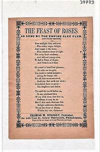 Song sheet: THE FEAST OF ROSES, AS SUNG BY THE EMPIRE GLEE CLUB