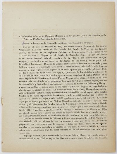 A la Comision Mista de la Republica...