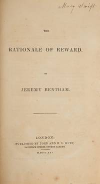 The Rationale of Reward, London, 1825. 1st English edition