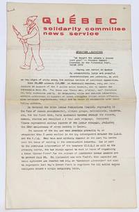 image of Quebec Solidarity Committee news service. No. 15 (May 1973)