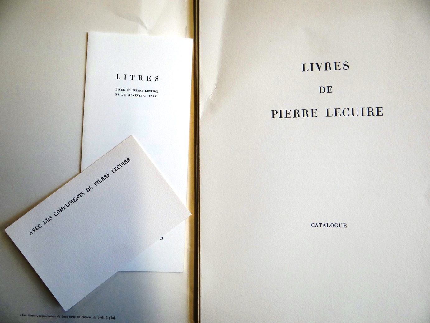 BIBLIO Livres de Pierre Lecuire Catalogue by Lecuire, Pierre