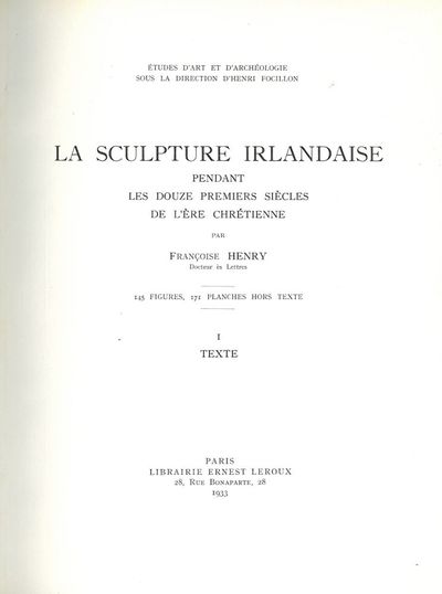 La sculpture irlandaise pendant les douze…