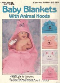 Baby Blankets with Animal Hoods Leaflet 2164