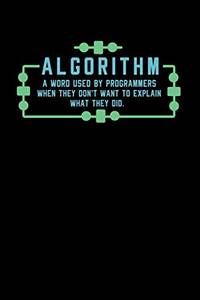 Algorithm A Word Used By Programmers When They Don't Want To Explain What They Did: 120 Pages I...