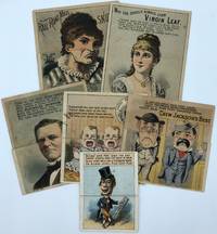 7 metamorphic advertising trade cards promoting the use of tobacco products