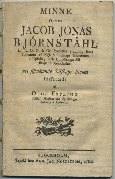 Minne öfver Jacob Jonas Björnståhl l.l.o.o. & gr.…