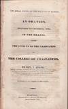 The Moral Causes of the Welfare of Nations: An Oration, Delivered 1st November, 1834, In the Chapel, Before The Society of Graduates of the College of Charleston