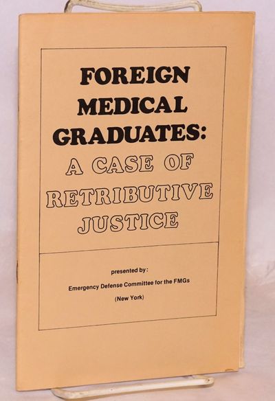 New York: Emergency Defense Committee for the FMGs, 1975. 27p., wraps, with laid in slip, 