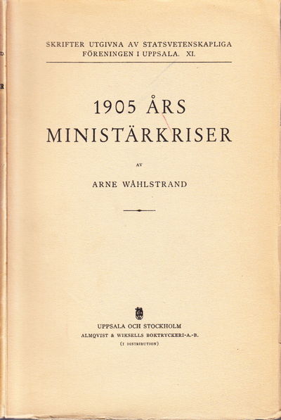 1905 års ministärkriser. Ak. avh.