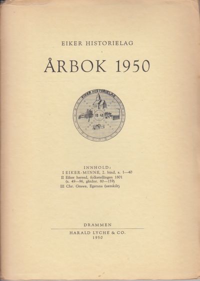 Eiker-minne. Eiker historielag årbok 1950.