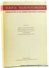 Aspects of the dead sea scrolls. Edited on behalf of the institute of Jewish studies in the faculty of humanities by Rabin, Chaim / Yigael Yadin