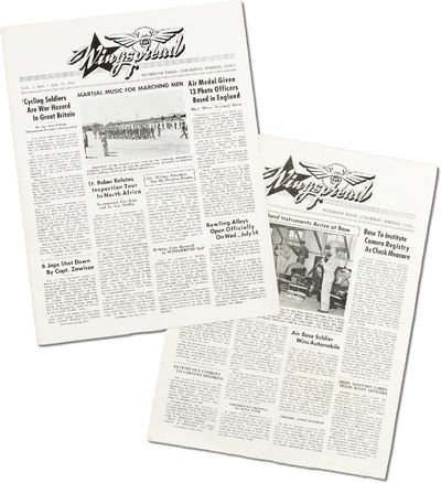 Wingspread"; Peterson Field Colorado Springs, Colo. Two issues of base newspaper; June 17th 1943, July 15th 1943