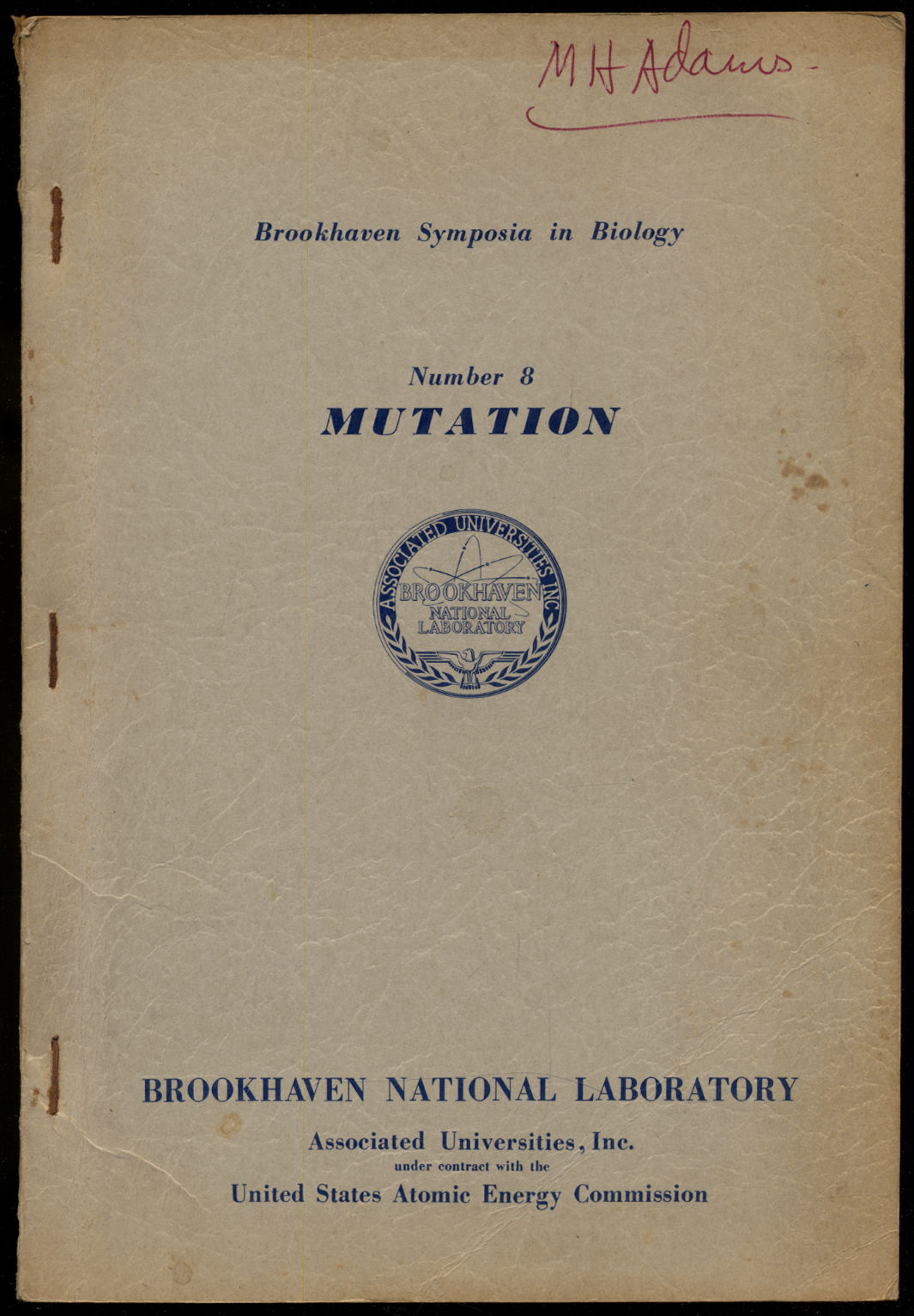 Mutation. Report of Symposium held June 15 to 17,