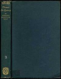 image of Thomas De Quincey: His Life and Work