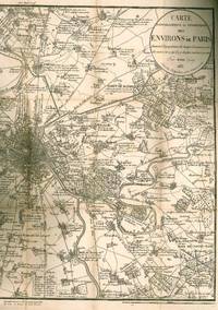 Carte topographique et statistique des environs de Paris, donnant la population de chaque commune, avec des notes sur ce qu''il y a de plus curieux à y voir