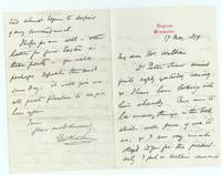 Autograph Letter Signed to Mr Walbran,  (George William, 1827-1912, Dean of Winchester 1883-1894,...