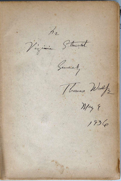 OF TIME AND THE RIVER Inscribed to Jimmy Stewart's Sister