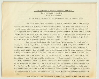 De habsburgska Wiensamlingarnas historia. En…