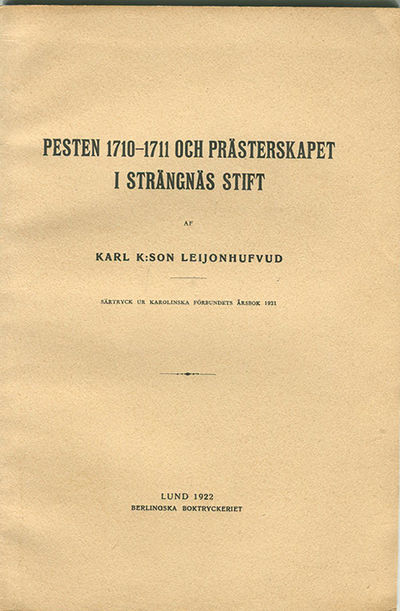 Pesten 1710-1711 och prästerskapet i Strängnäs…