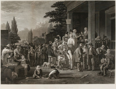 New York: Goupil & Co., 1854.. Mezzotint engraving by John Sartain, 23 3/4 x 30 1/2 inches (sight un...