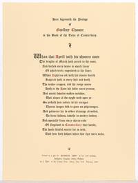 [Broadside]: here bigynneth the Prologue of Geoffrey Chaucer to his Book of the Tales of Caunterbury