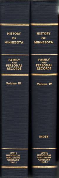 cover of History of Minnesota. Volumes 3 and 4: Family and Personal Records