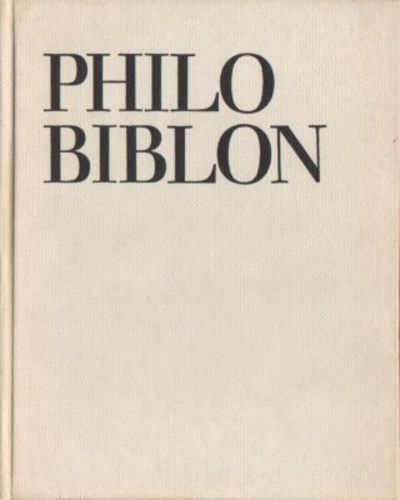 Philobiblon.