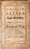 [HISTORY] [DISBOUND PAMPHLET] THE CONDUCT OF THE ALLIES AND OF THE LATE MINISTRY IN BEGINNING AND CARRYING ON THE PRESENT WAR