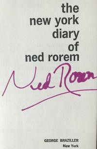 THE NEW YORK DIARY OF NED ROREM (SIGNED)