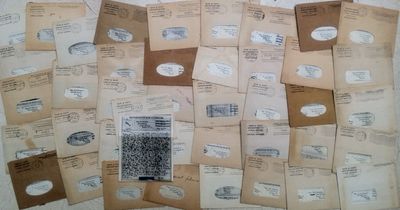 World War II Archive of 42 "Victory" V-mail letters from Capt. W.H. Minnich back home, Dated 1943 -1945