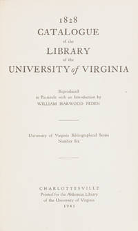 1828 Catalogue of the Library of the University of Virginia..