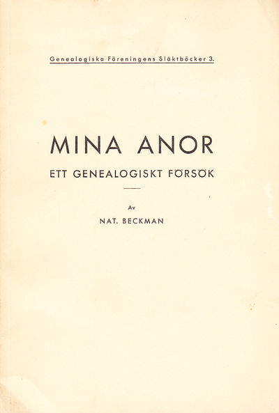 Mina anor. Ett genealogiskt försök.