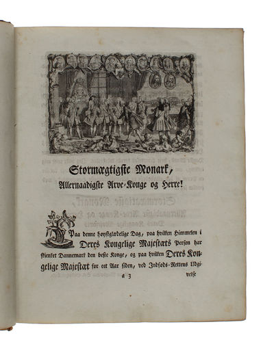 Historiske Efterretninger om velfortiente Danske Adelsmænd, med deres Stamme=Tavler og Portraiter. Oversatte, forøgede og forbedrede. Første (- Tredie) Deel. (3 Bd., kpl.). (photo 3)