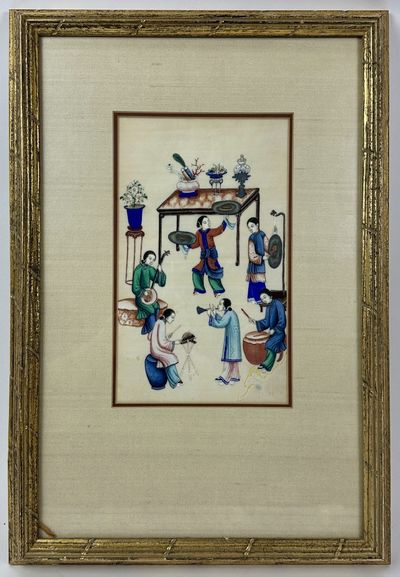 QING DYNASTY STYLE CHINESE PAINTING OF MUSICIANS