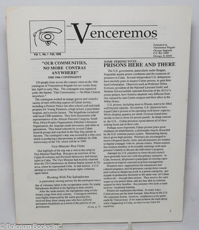 Venceremos, vol. 1, no. 1 (Fall 1988)