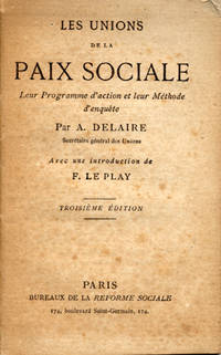 Les unions de la paix sociale. Leur Programme…