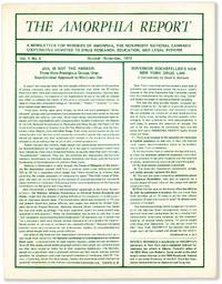 The Amorphia Report: A Newsletter for Members of Amorphia, the Non-Profit National Cannabis Cooperative Devoted to Drug Research, Education, and Legal Reform - Vol.I, No.3 (October-November, 1973)