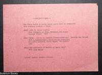 Tonight's menu [handbill]