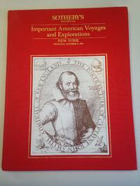 image of Important American Voyages and Explorations Property from a Private Collection. Auction Catalogue from October 31, 1985.