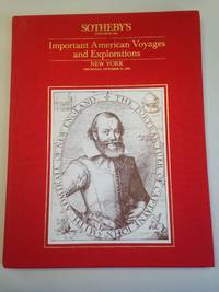 Important American Voyages and Explorations Property from a Private Collection.  Auction Catalogue from October 31, 1985.