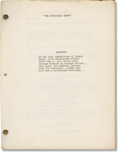 The Outer Limits: The Invisible Enemy (Original screenplay for the 1964 television episode)